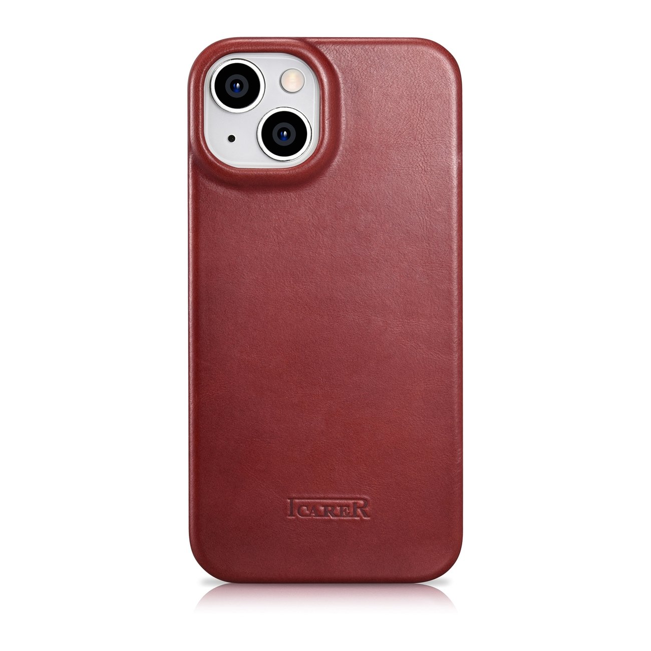 Pokrowiec iCarer CE Oil Wax Premium Leather Folio Case czerwony Apple iPhone 14 / 3
