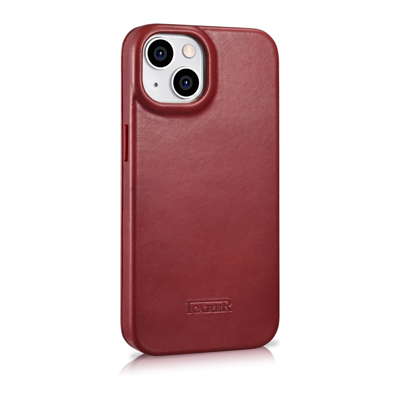 Pokrowiec iCarer CE Oil Wax Premium Leather Folio Case czerwony Apple iPhone 14 / 4