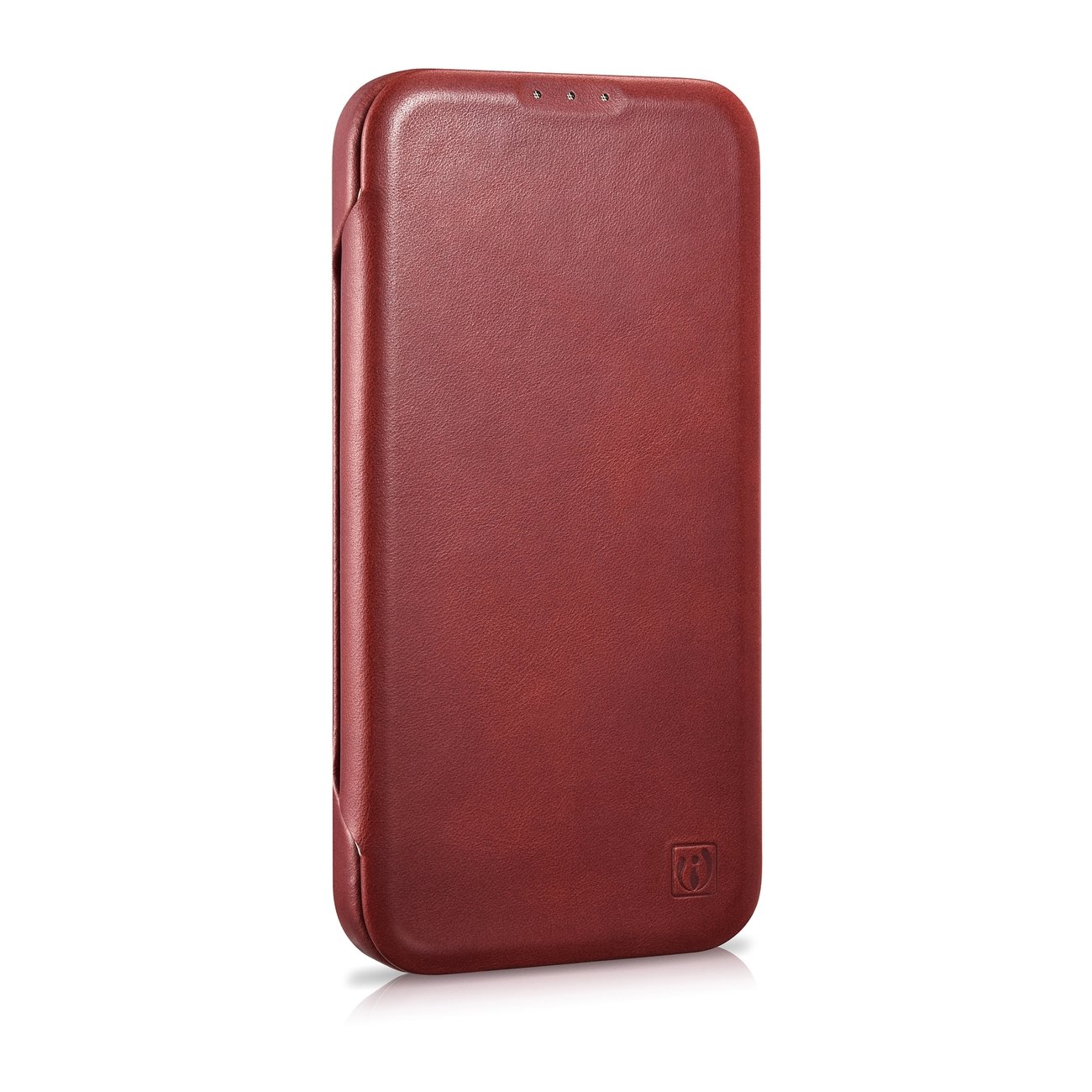 Pokrowiec iCarer CE Oil Wax Premium Leather Folio Case czerwony Apple iPhone 14 / 5