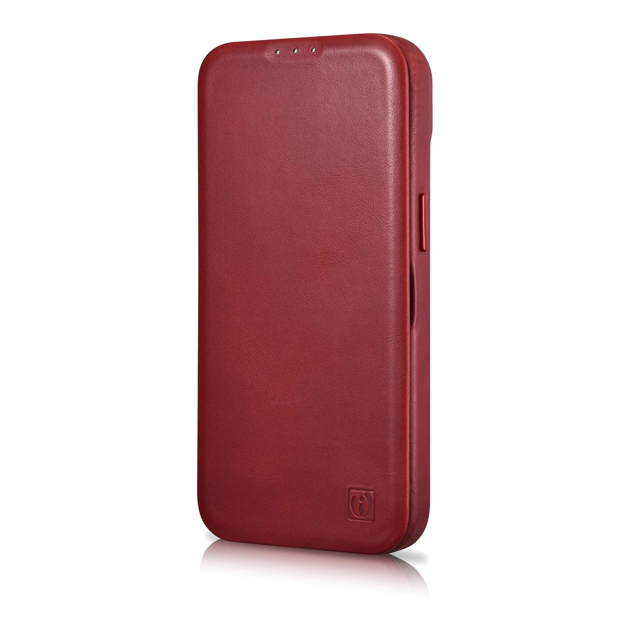Pokrowiec iCarer CE Oil Wax Premium Leather Folio Case czerwony Apple iPhone 14 / 7
