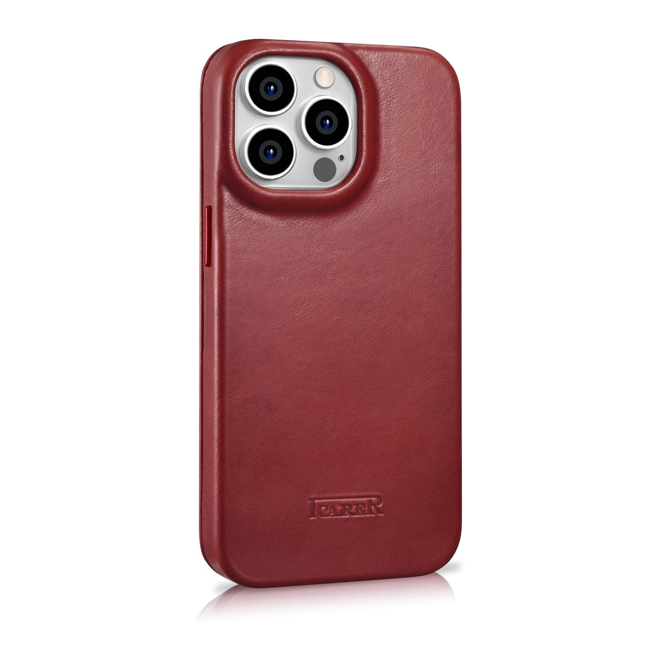 Pokrowiec iCarer CE Oil Wax Premium Leather Folio Case czerwony Apple iPhone 14 Pro / 4