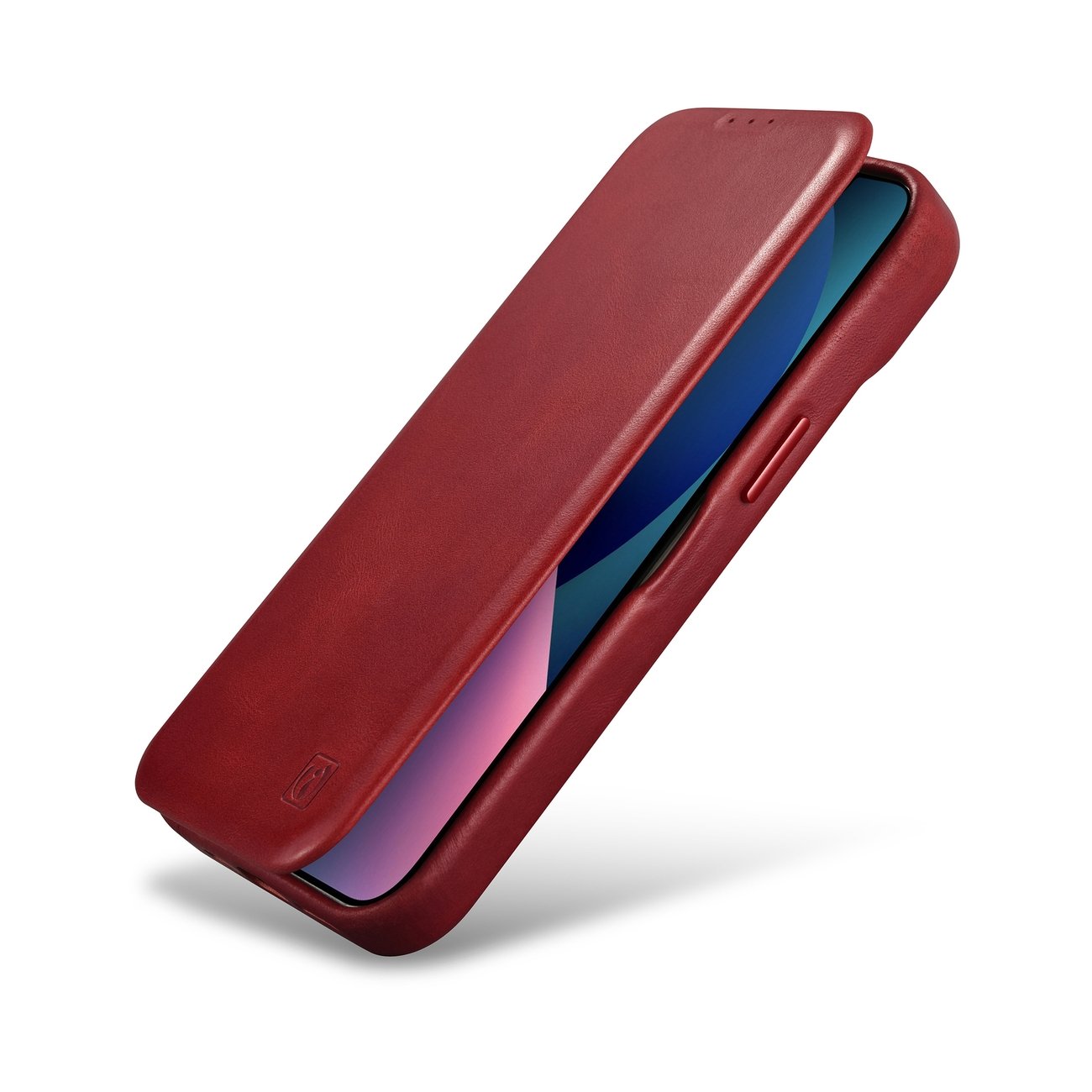 Pokrowiec iCarer CE Oil Wax Premium Leather Folio Case czerwony Apple iPhone 14 Pro / 9