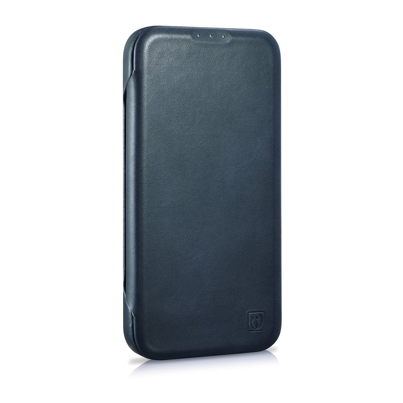 Pokrowiec iCarer CE Oil Wax Premium Leather Folio Case niebieski Apple iPhone 14 / 5