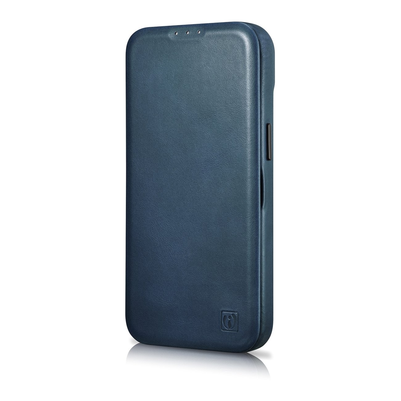 Pokrowiec iCarer CE Oil Wax Premium Leather Folio Case niebieski Apple iPhone 14 / 6
