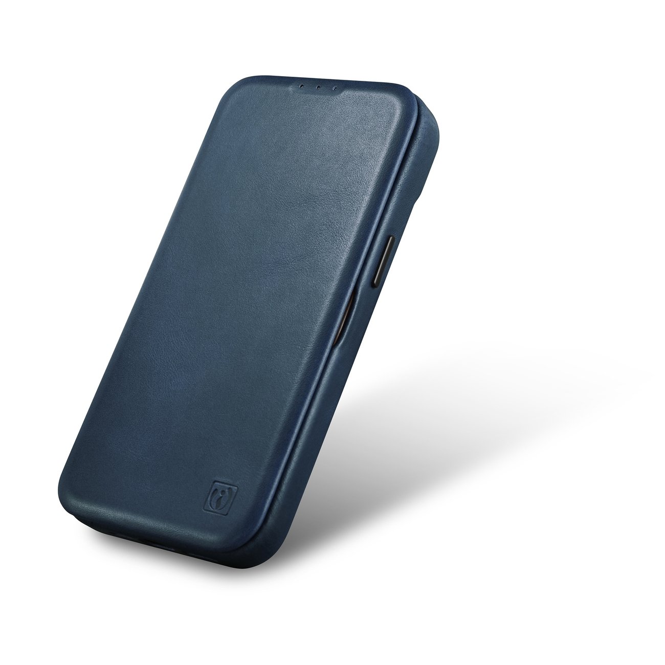 Pokrowiec iCarer CE Oil Wax Premium Leather Folio Case niebieski Apple iPhone 14 / 7