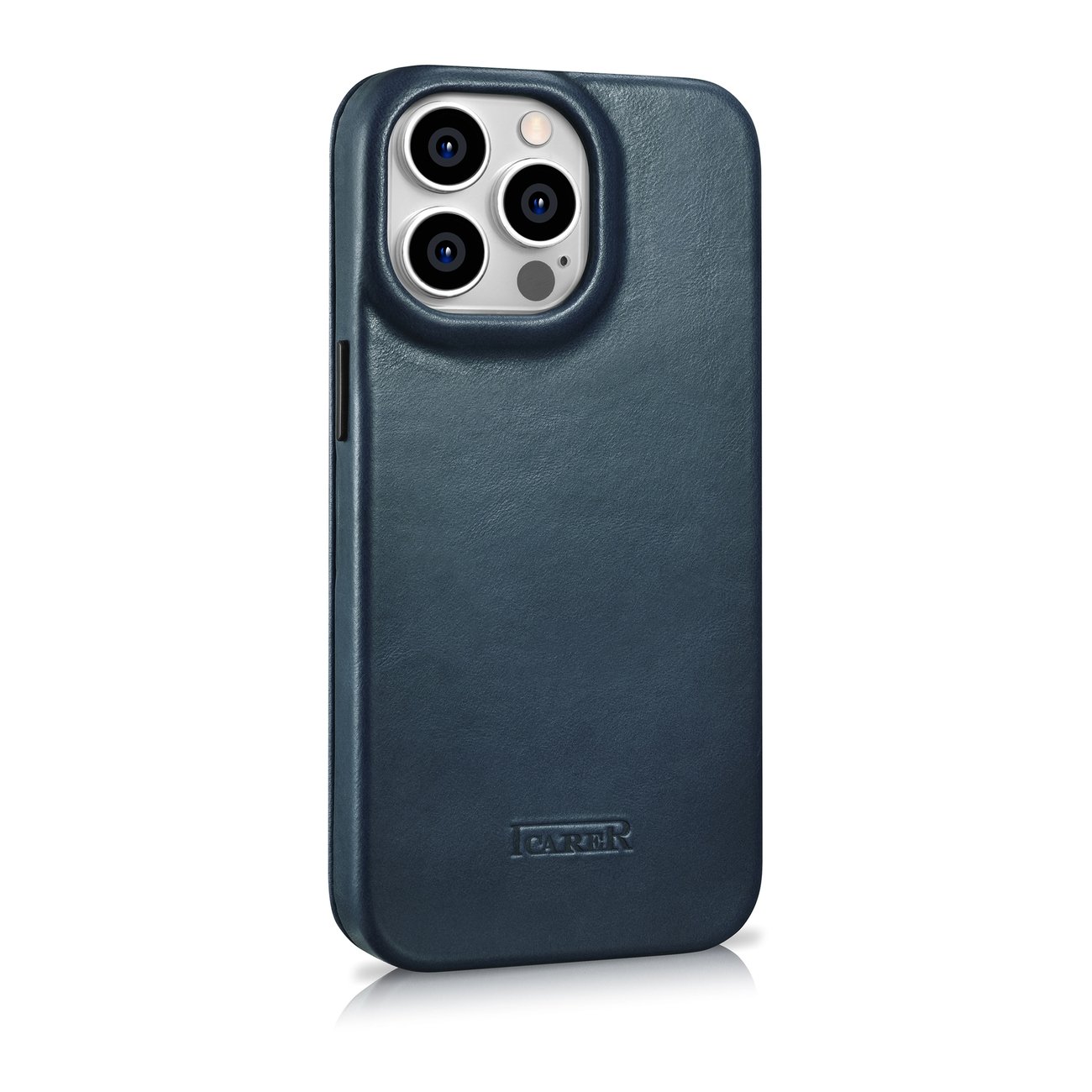 Pokrowiec iCarer CE Oil Wax Premium Leather Folio Case niebieski Apple iPhone 14 Pro / 4
