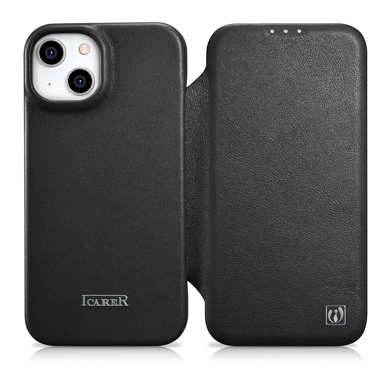 Pokrowiec iCarer CE Premium Leather Folio Case czarny Apple iPhone 14