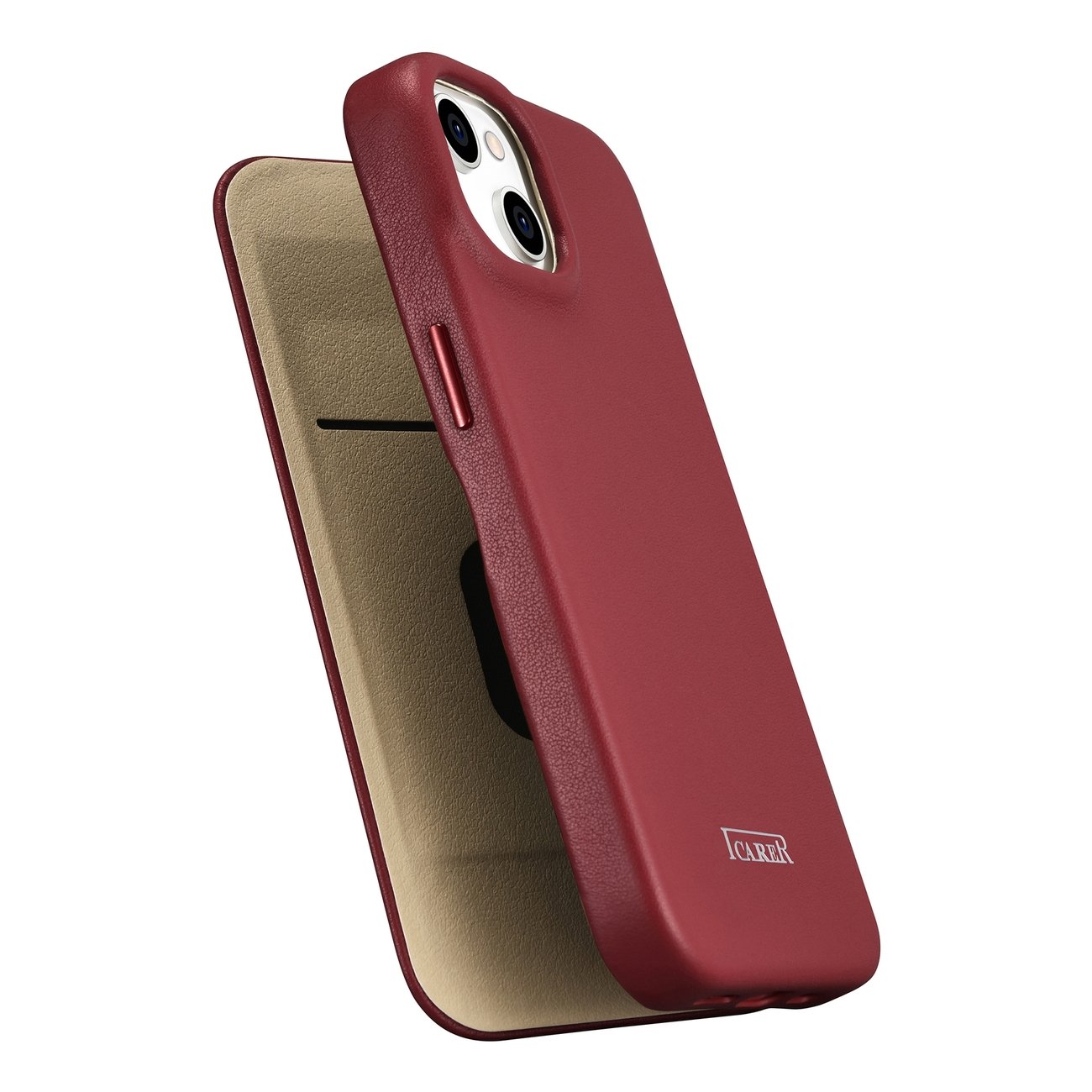 Pokrowiec iCarer CE Premium Leather Folio Case czerwony Apple iPhone 14 / 11