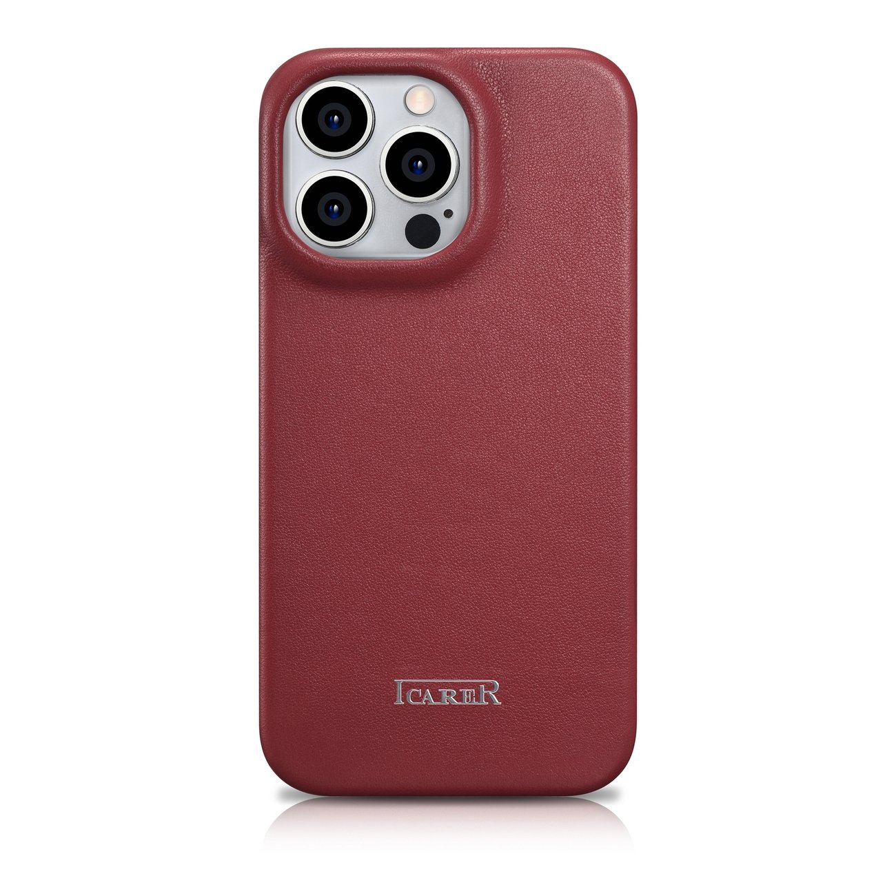 Pokrowiec iCarer CE Premium Leather Folio Case czerwony Apple iPhone 14 Pro / 3