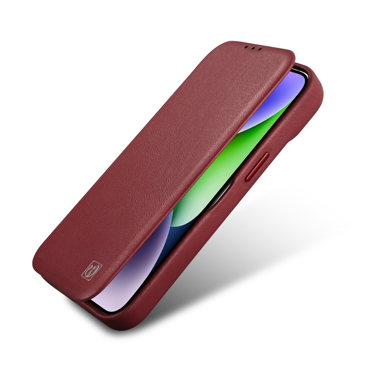 Pokrowiec iCarer CE Premium Leather Folio Case czerwony Apple iPhone 14 Pro Max / 9