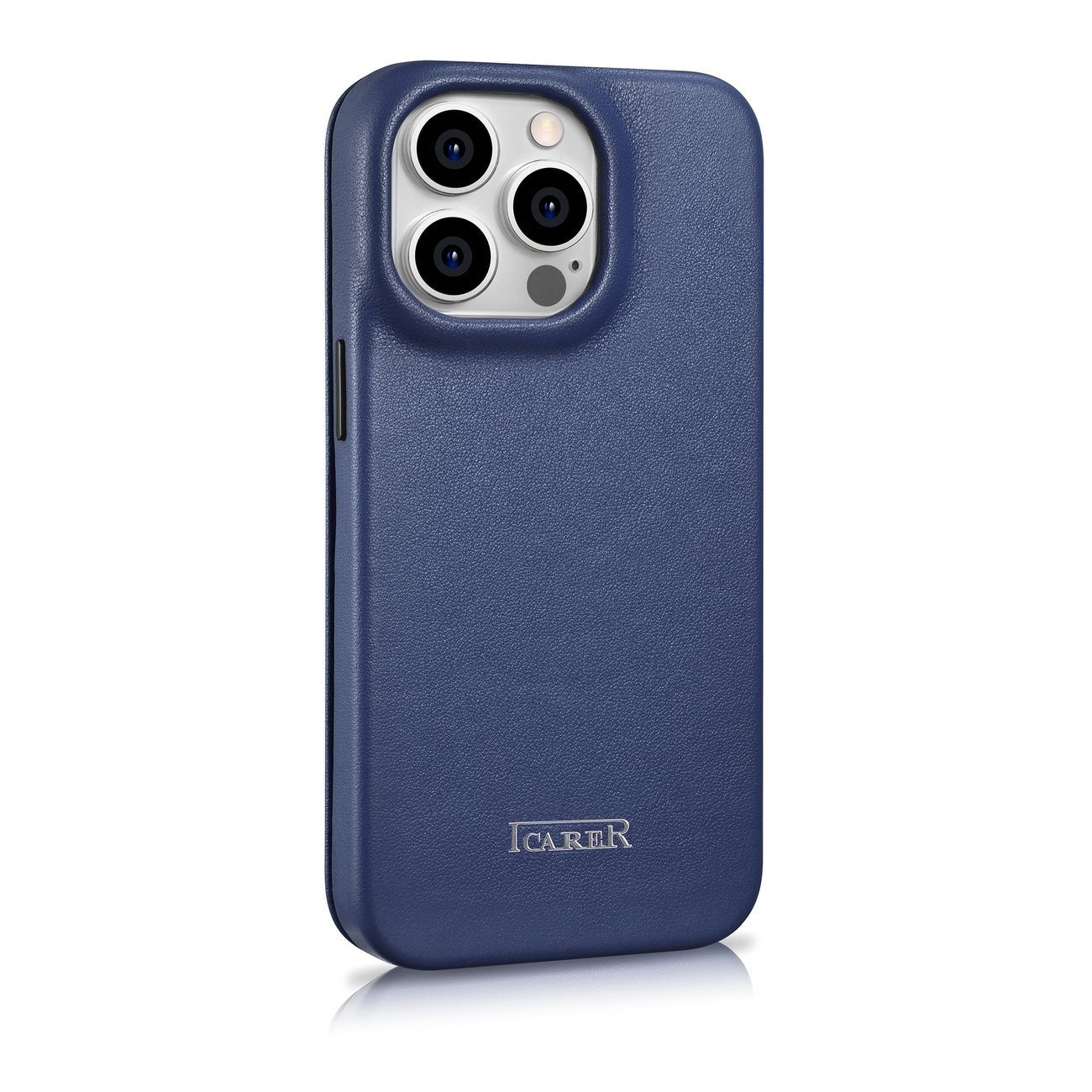 Pokrowiec iCarer CE Premium Leather Folio Case niebieski Apple iPhone 14 Pro / 4