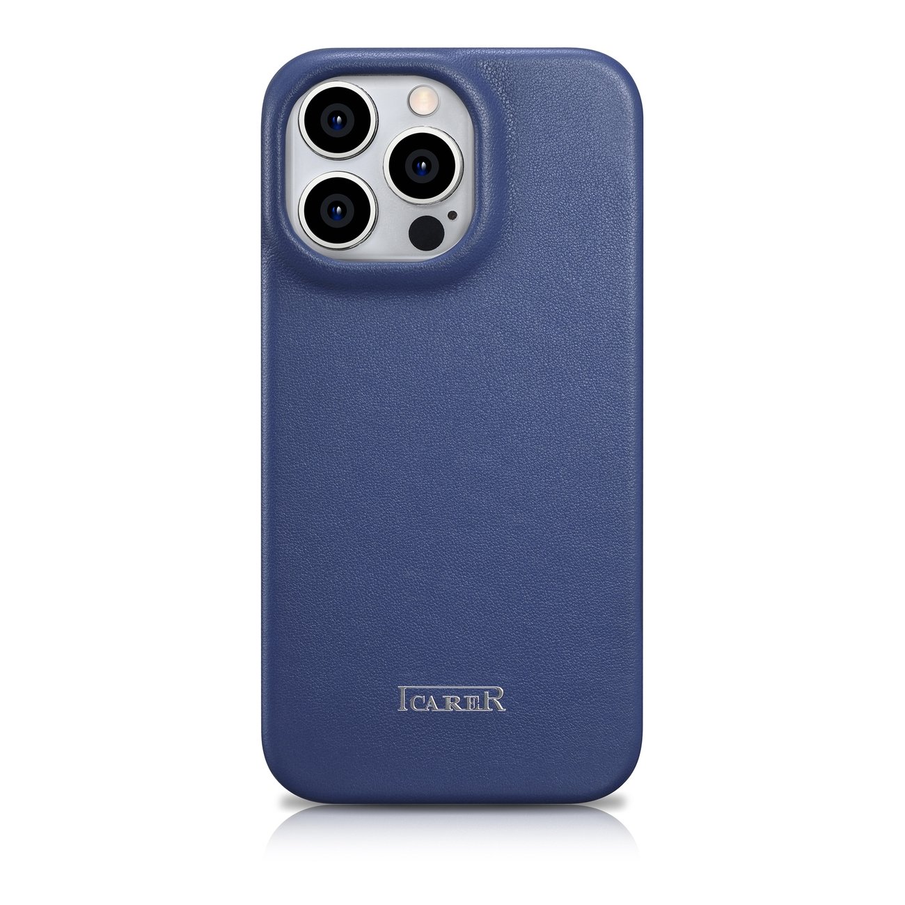 Pokrowiec iCarer CE Premium Leather Folio Case niebieski Apple iPhone 14 Pro Max / 3