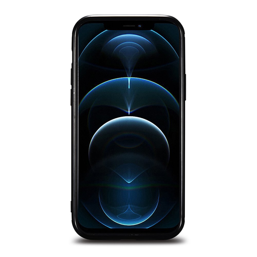 Pokrowiec iCarer Leather Oil Wax brązowy Apple iPhone 12 / 5 Pokrowiec iCarer Leather Oil Wax brązowy Apple iPhone 12 / 5