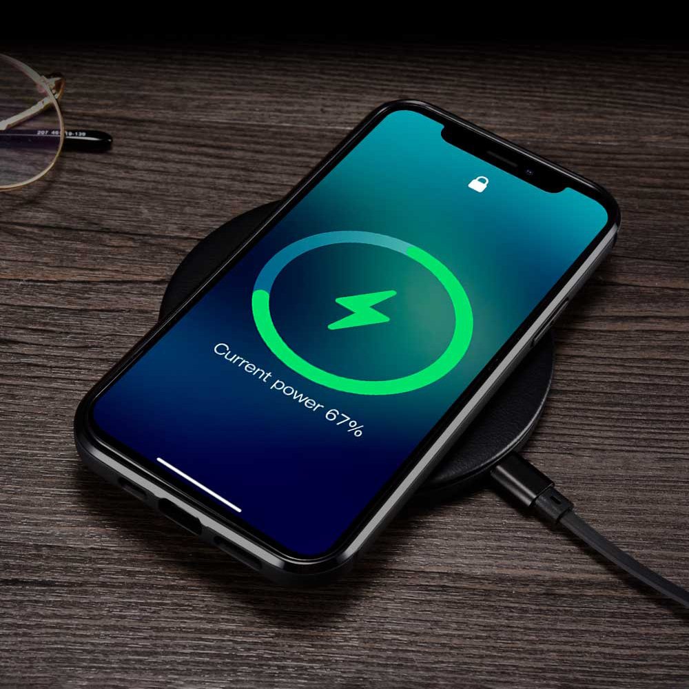 Pokrowiec iCarer Leather Oil Wax br�zowy Apple iPhone 12 Pro Max / 11