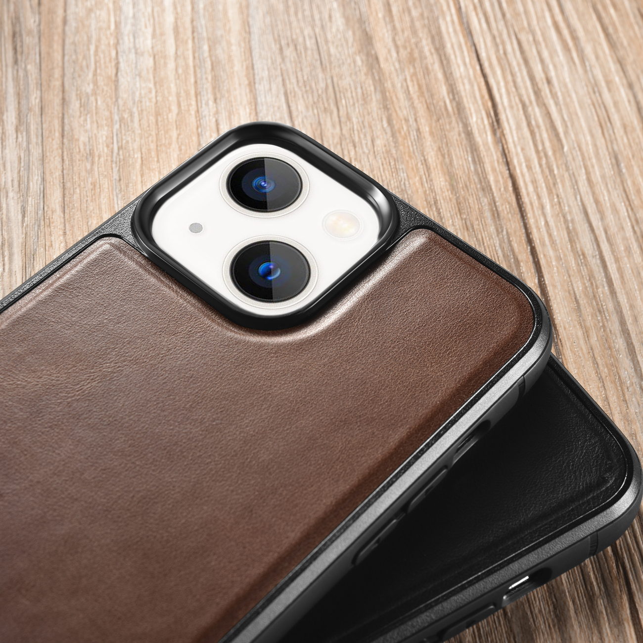 Pokrowiec iCarer Leather Oil Wax brzowy Apple iPhone 13 / 10