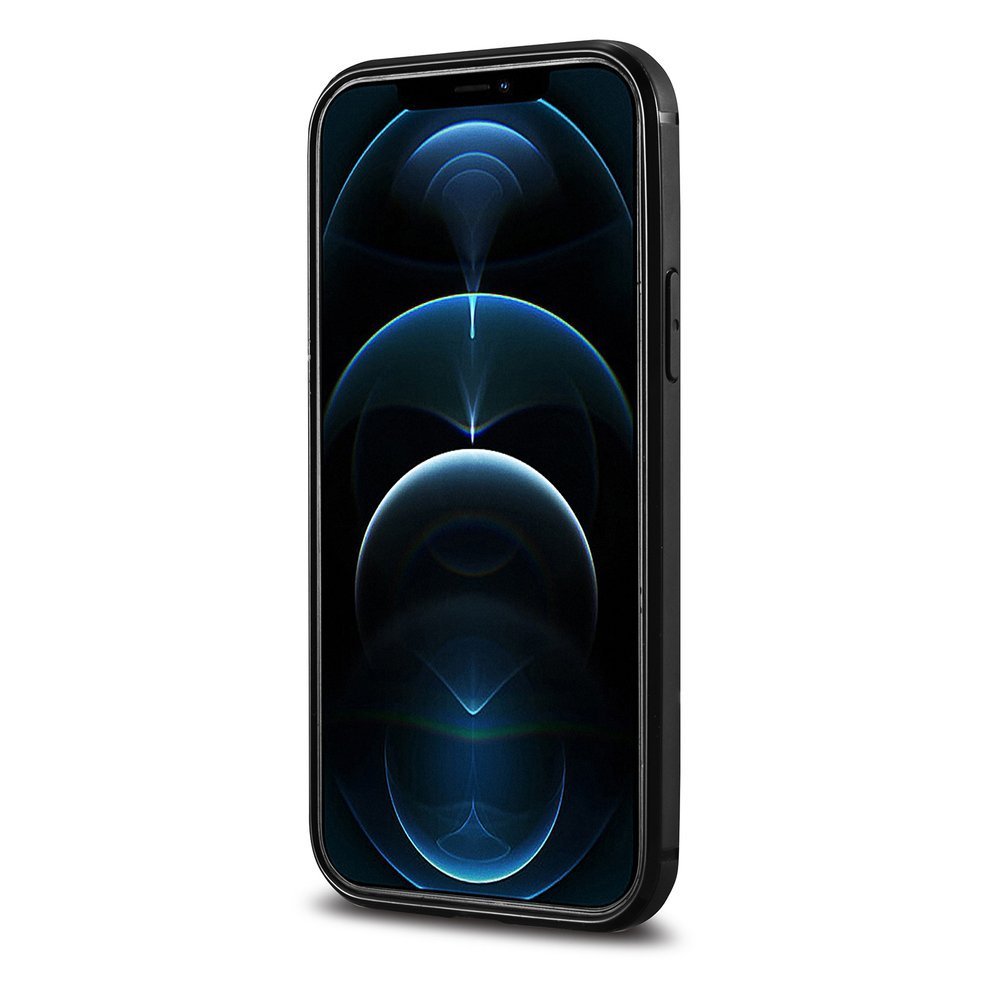 Pokrowiec iCarer Leather Oil Wax czarny Apple iPhone 12 Mini / 6