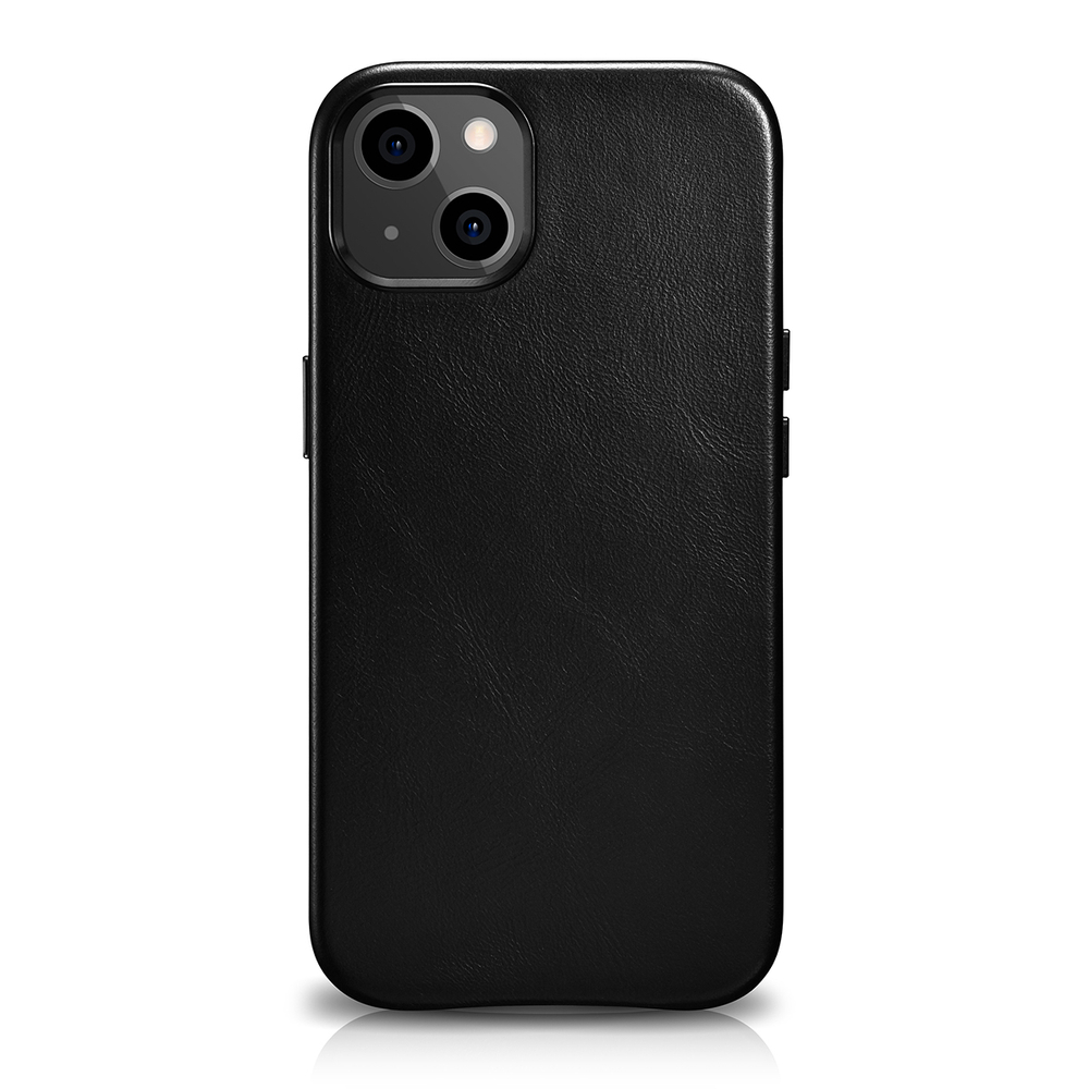 Pokrowiec iCarer Leather Oil Wax czarny Apple iPhone 13 / 2
