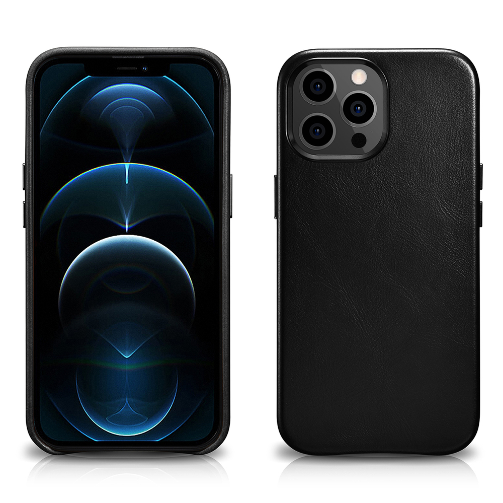 Pokrowiec iCarer Leather Oil Wax czarny Apple iPhone 13 Pro Pokrowiec iCarer Leather Oil Wax czarny Apple iPhone 13 Pro