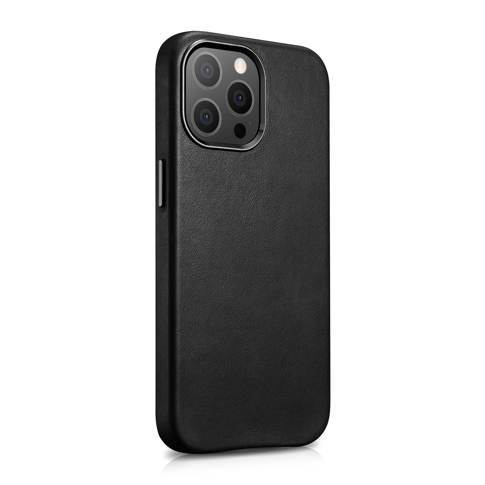 Pokrowiec iCarer Leather Oil Wax czarny Apple iPhone 13 Pro / 8 Pokrowiec iCarer Leather Oil Wax czarny Apple iPhone 13 Pro / 8