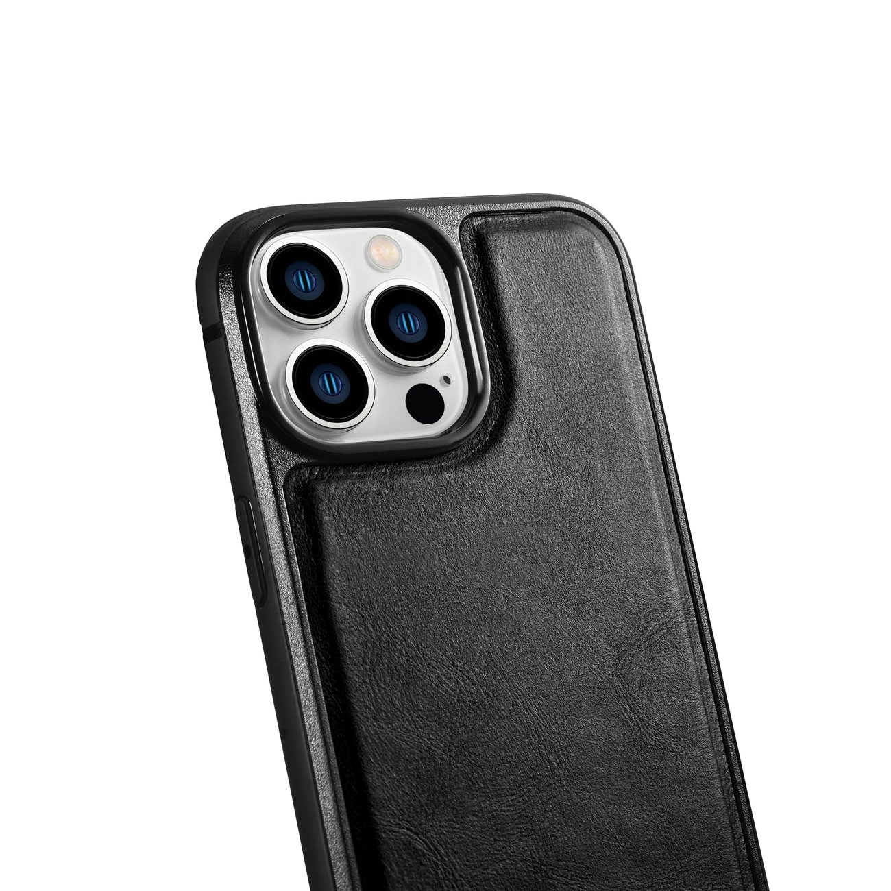 Pokrowiec iCarer Leather Oil Wax czarny Apple iPhone 14 Pro / 4