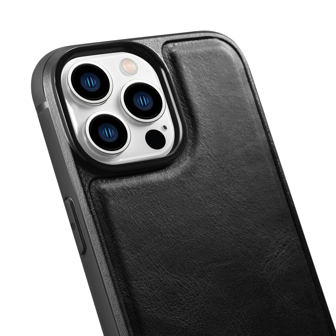 Pokrowiec iCarer Leather Oil Wax czarny Apple iPhone 14 Pro / 8