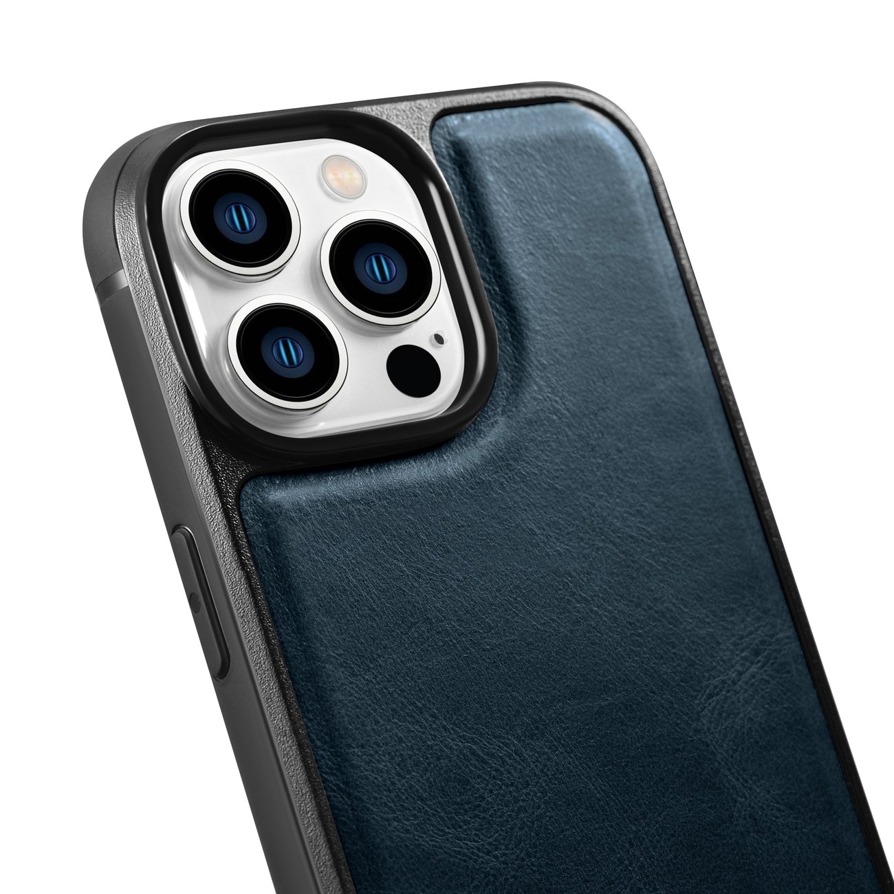 Pokrowiec iCarer Leather Oil Wax niebieski Apple iPhone 14 Pro / 9