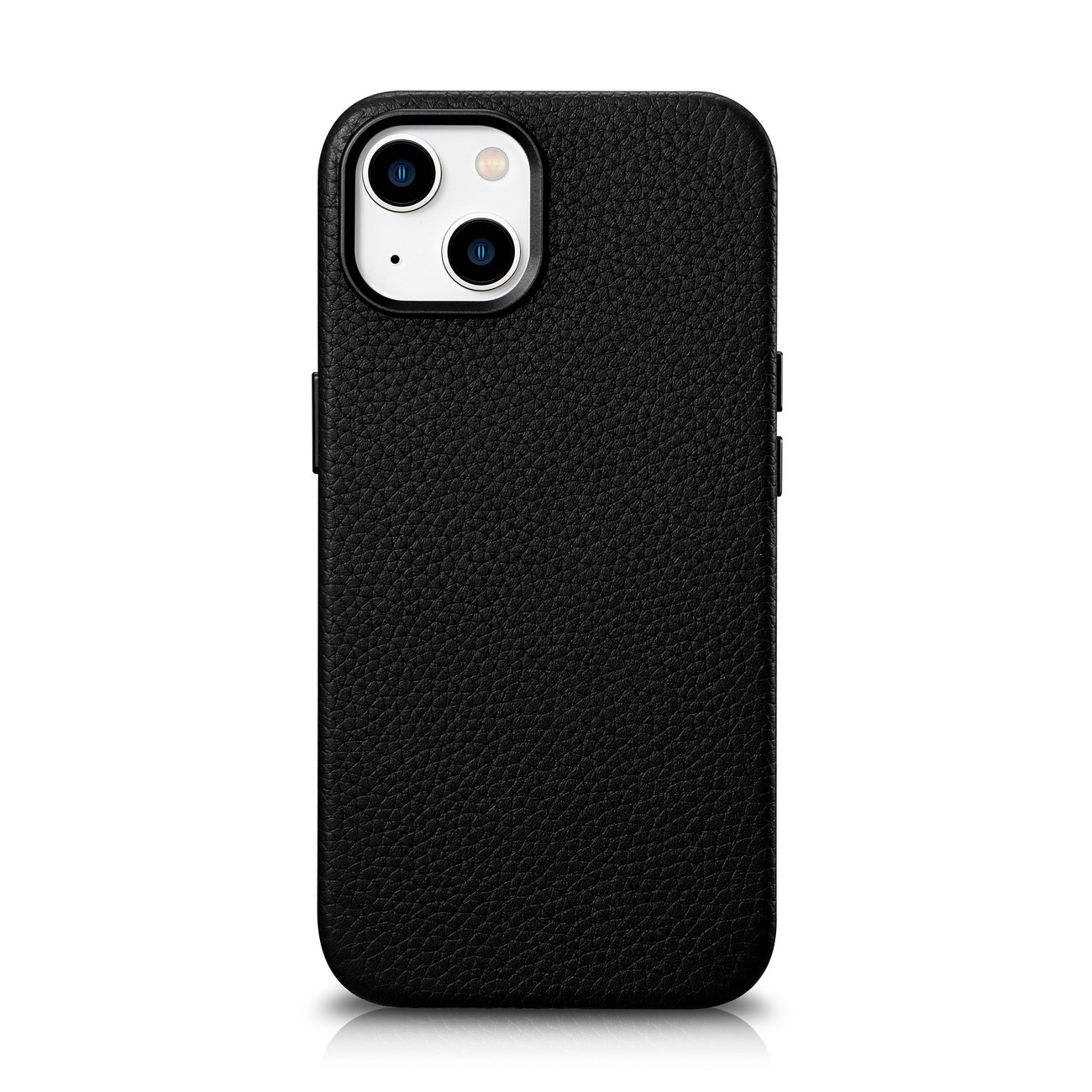 Pokrowiec iCarer Litchi Premium Leather Case czarny Apple iPhone 14