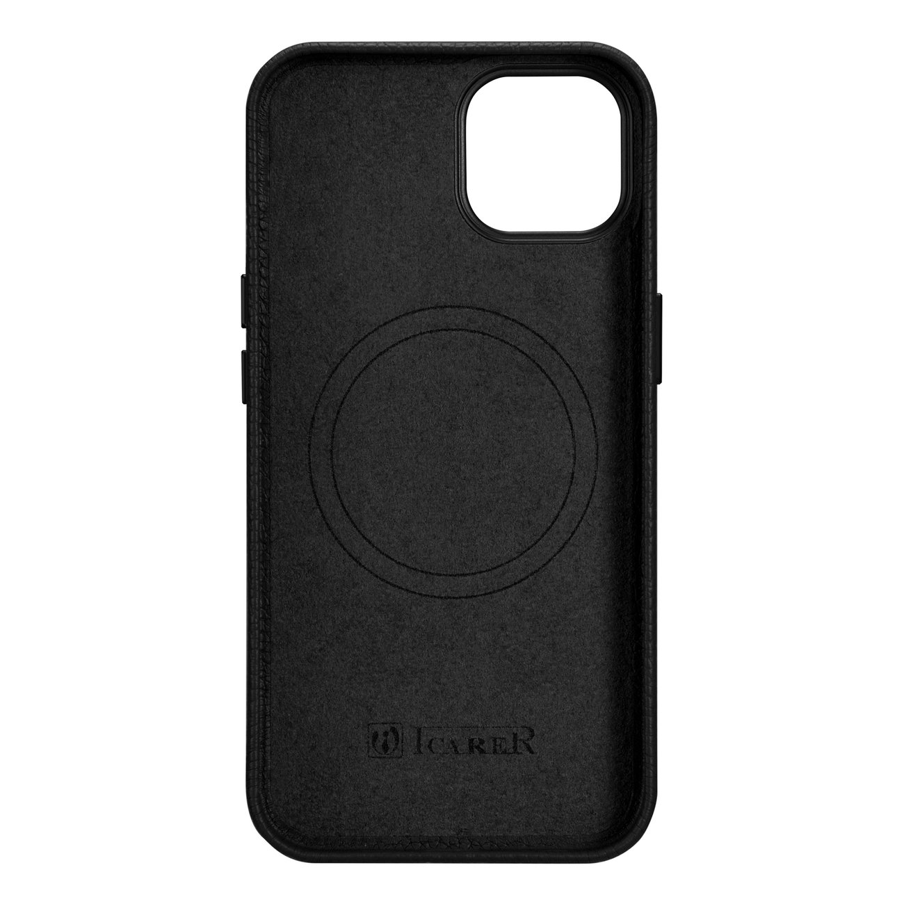 Pokrowiec iCarer Litchi Premium Leather Case czarny Apple iPhone 14 / 3