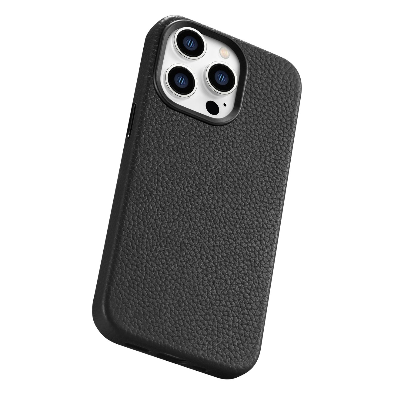 Pokrowiec iCarer Litchi Premium Leather Case czarny Apple iPhone 14 Pro / 12