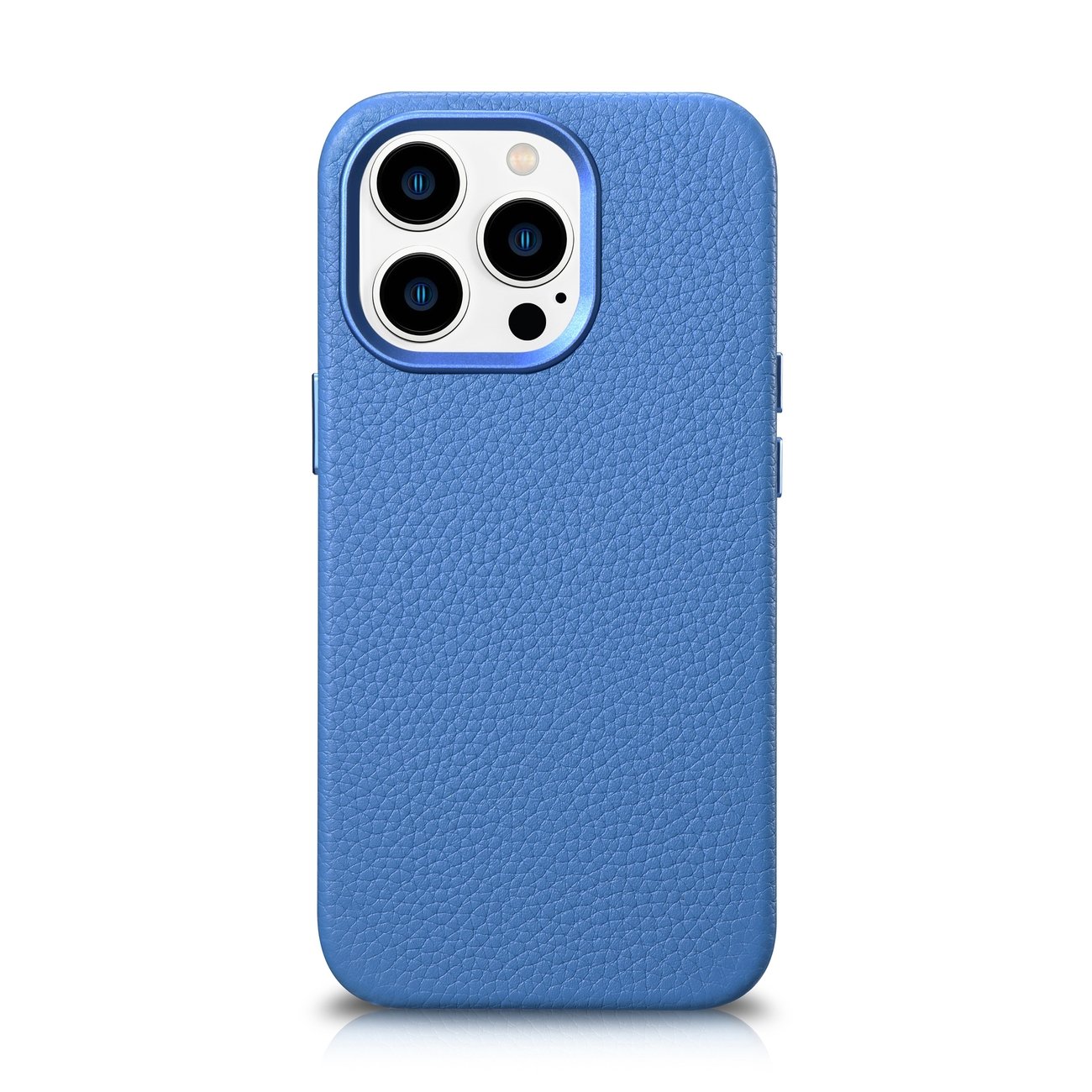 Pokrowiec iCarer Litchi Premium Leather Case jasnoniebieski Apple iPhone 14 Pro