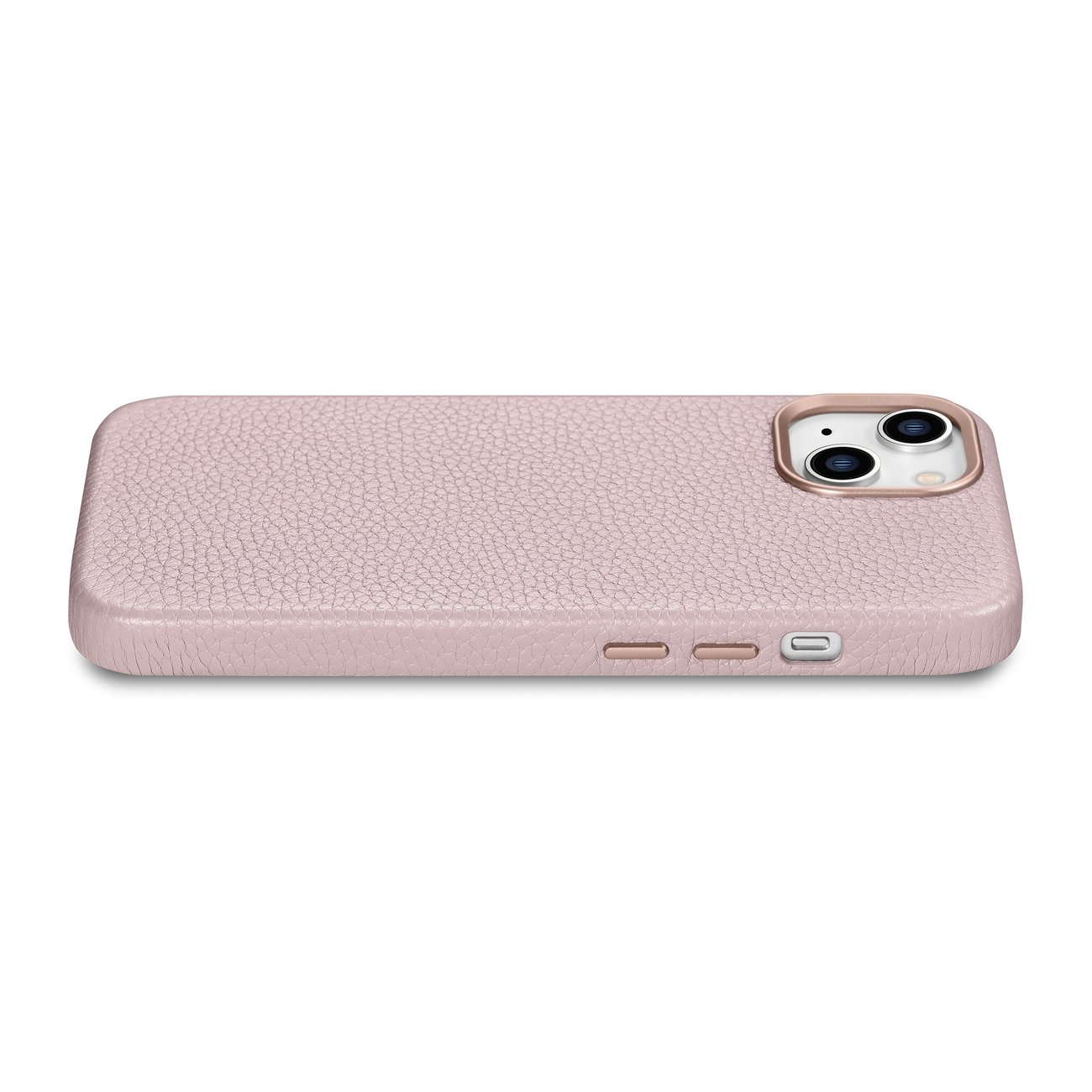 Pokrowiec iCarer Litchi Premium Leather Case rowy Apple iPhone 14 / 11