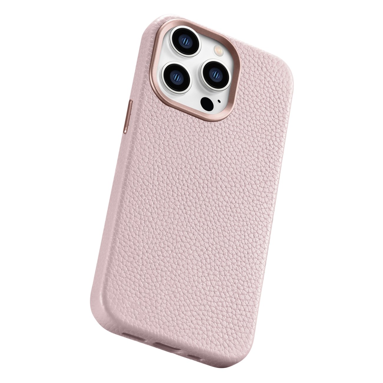 Pokrowiec iCarer Litchi Premium Leather Case rowy Apple iPhone 14 Pro / 12