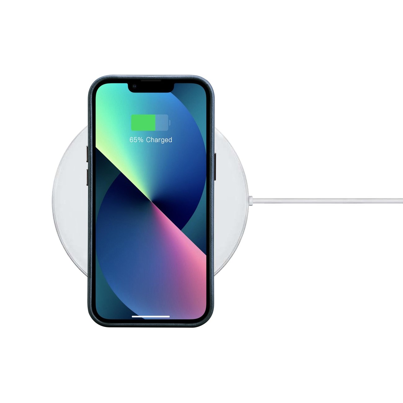 Pokrowiec iCarer Oil Wax Premium Leather Case ciemnoniebieski Apple iPhone 14 / 2