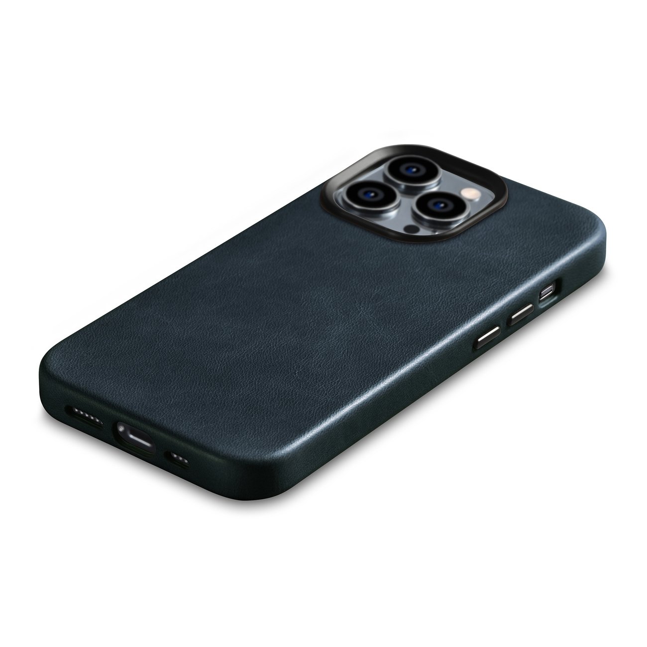 Pokrowiec iCarer Oil Wax Premium Leather Case ciemnoniebieski Apple iPhone 14 Pro / 10