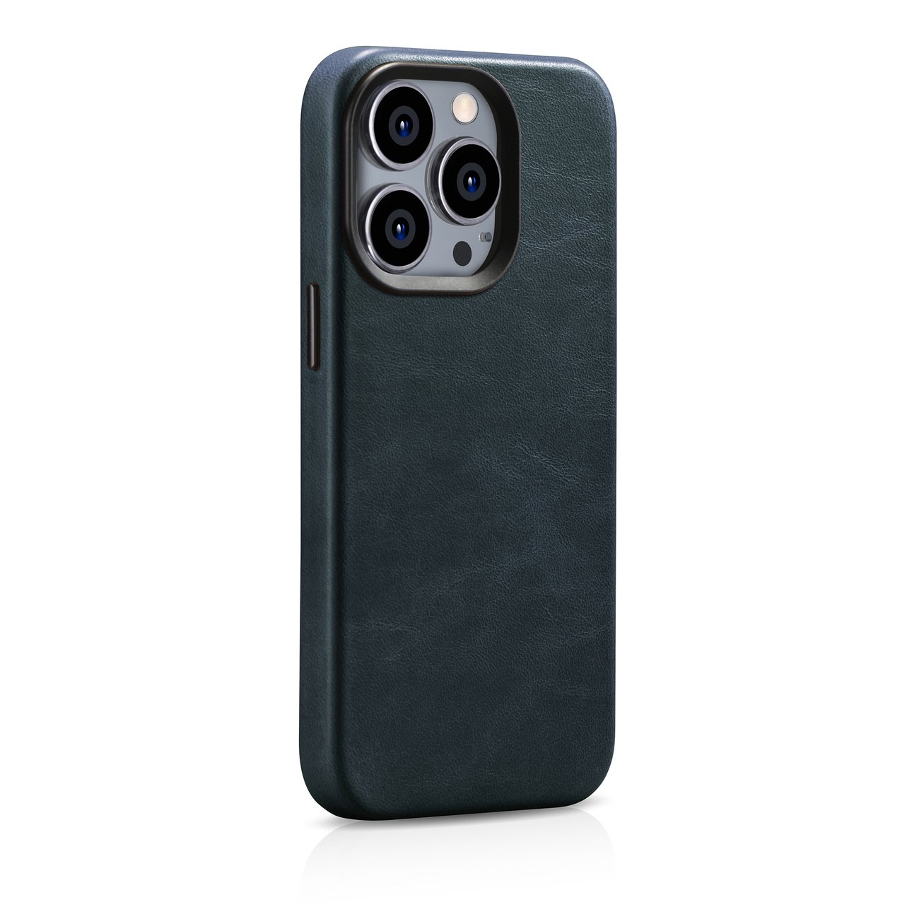 Pokrowiec iCarer Oil Wax Premium Leather Case ciemnoniebieski Apple iPhone 14 Pro / 5