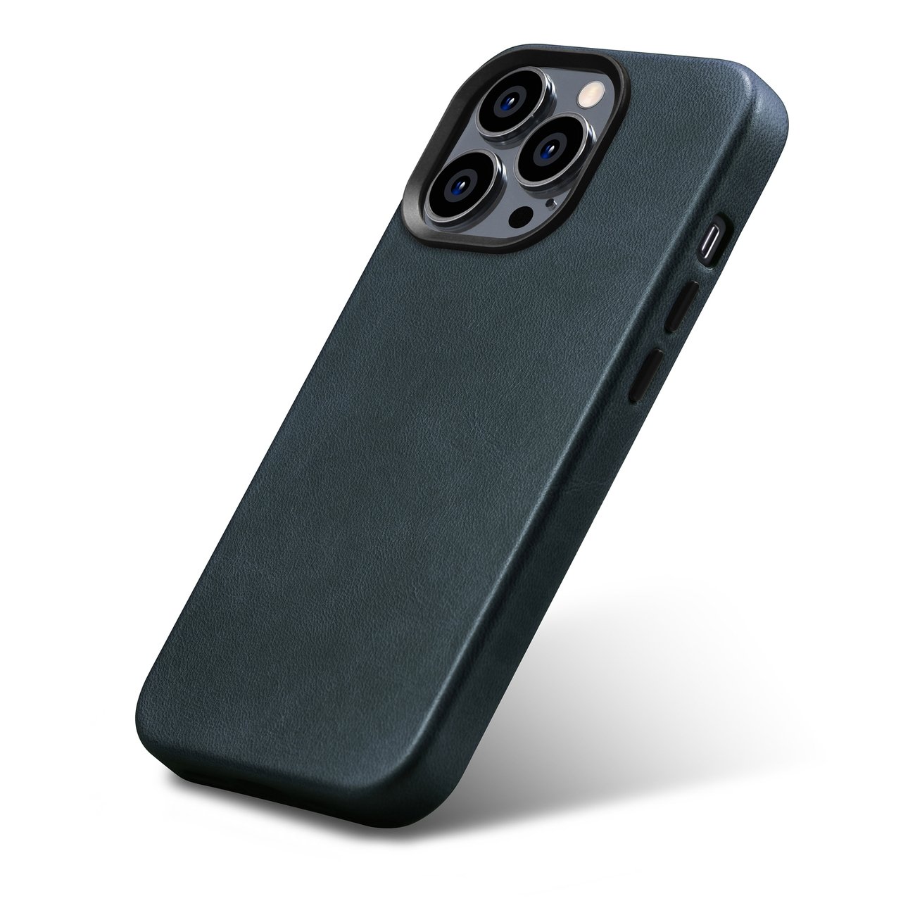 Pokrowiec iCarer Oil Wax Premium Leather Case ciemnoniebieski Apple iPhone 14 Pro / 6