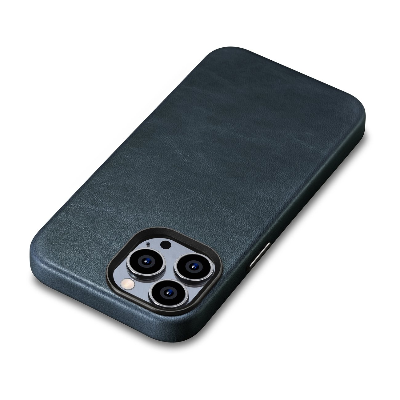 Pokrowiec iCarer Oil Wax Premium Leather Case ciemnoniebieski Apple iPhone 14 Pro / 9