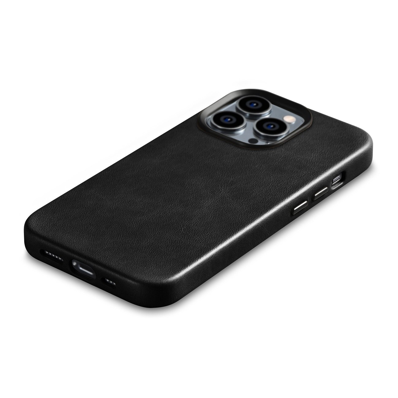Pokrowiec iCarer Oil Wax Premium Leather Case czarny Apple iPhone 14 Pro / 10