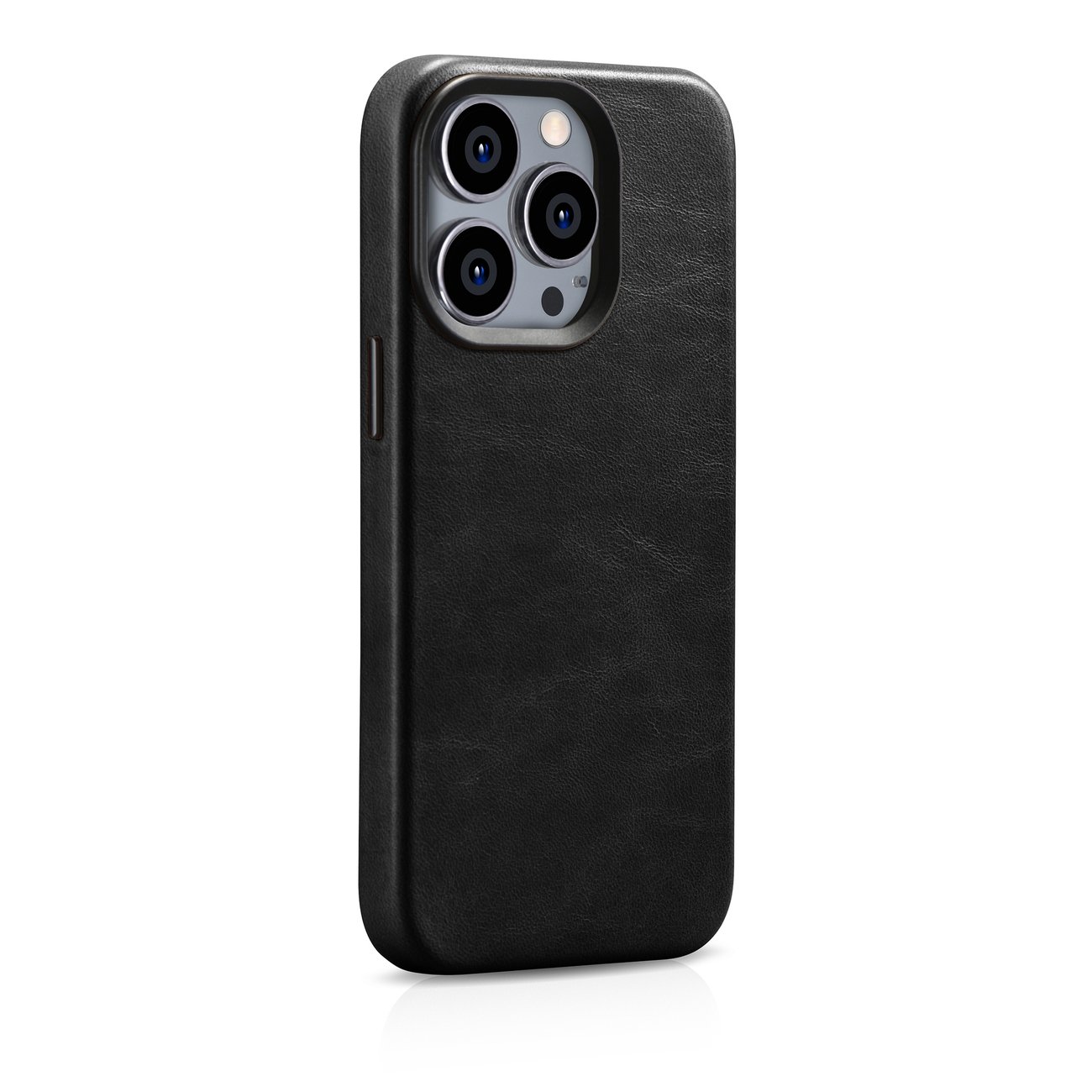 Pokrowiec iCarer Oil Wax Premium Leather Case czarny Apple iPhone 14 Pro / 5