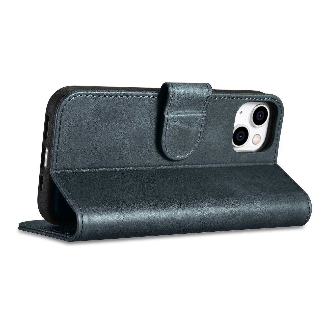 Pokrowiec iCarer Oil Wax Wallet Case 2in1 niebieski Apple iPhone 14 / 8