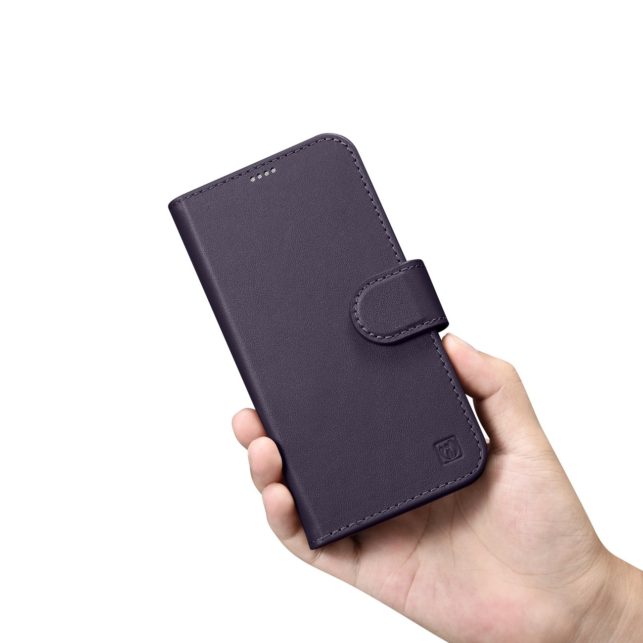 Pokrowiec iCarer Wallet Case 2in1 ciemnofioletowy Apple iPhone 14 Pro / 12