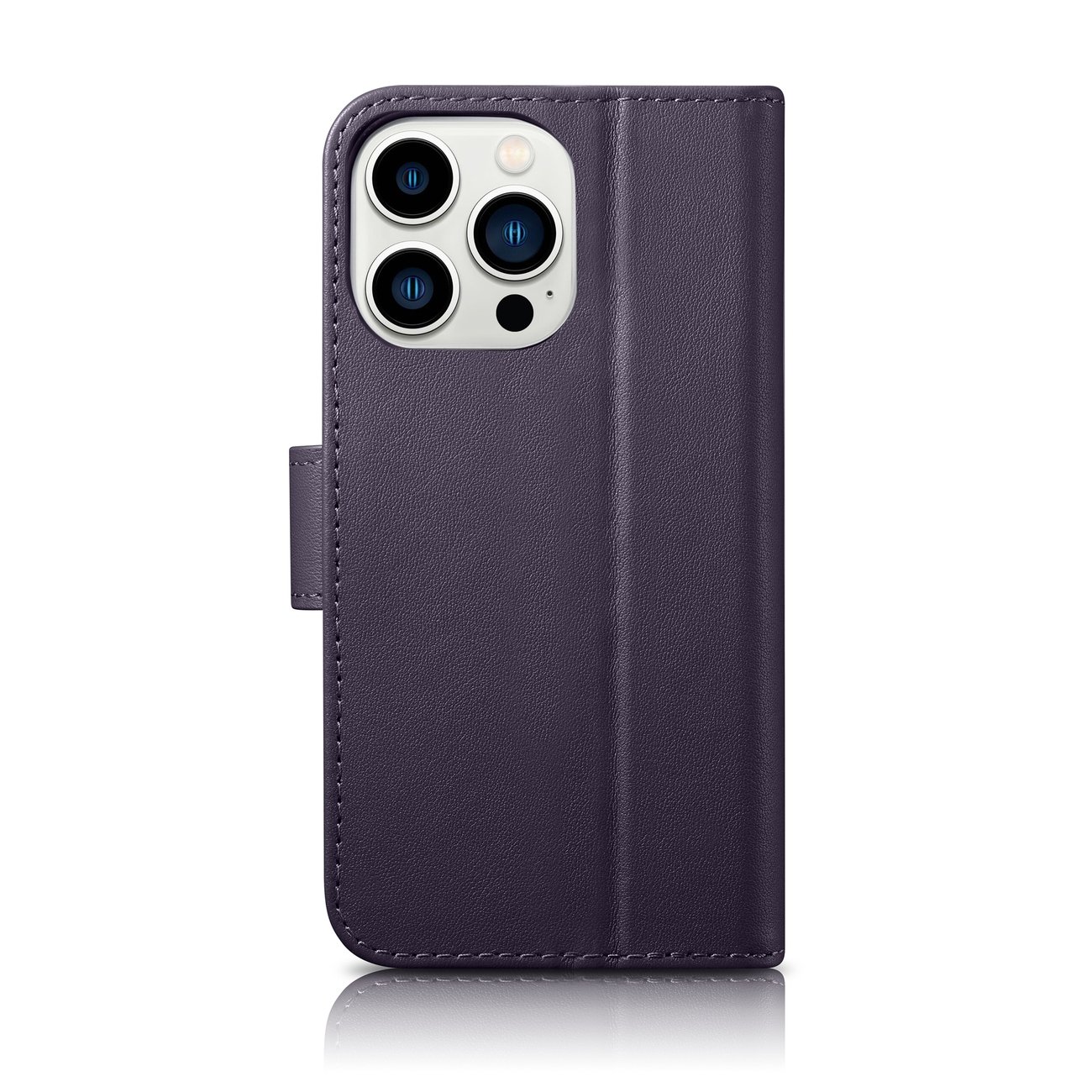 Pokrowiec iCarer Wallet Case 2in1 ciemnofioletowy Apple iPhone 14 Pro / 2