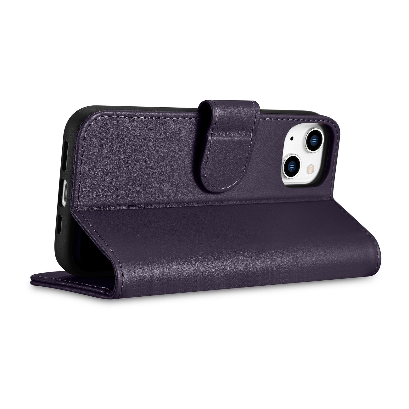 Pokrowiec iCarer Wallet Case 2in1 ciemnofioletowy Apple iPhone 14 Pro Max / 8