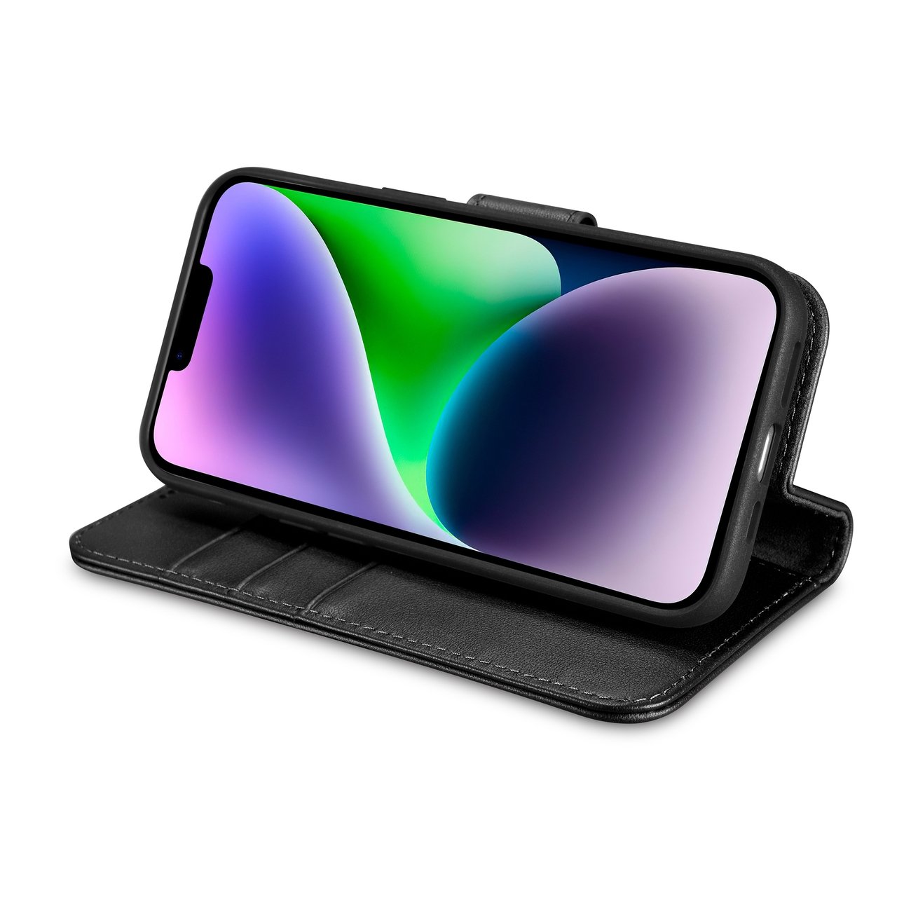 Pokrowiec iCarer Wallet Case 2in1 czarny Apple iPhone 14 Plus / 9