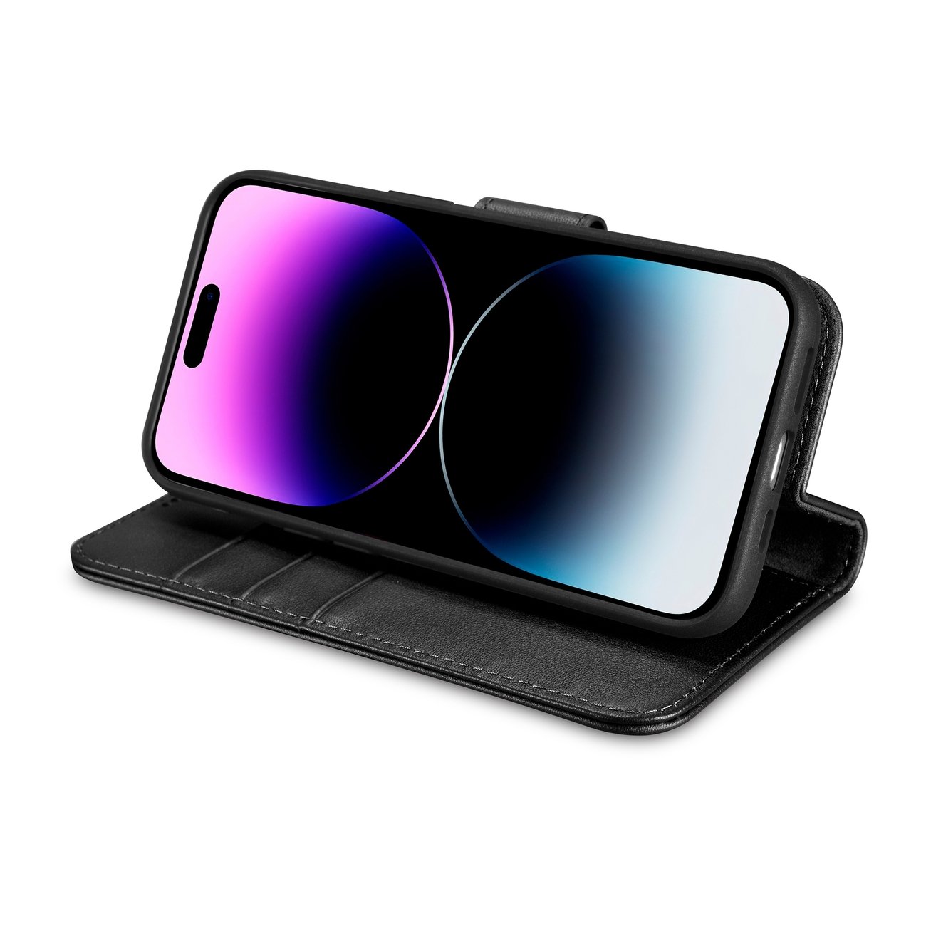 Pokrowiec iCarer Wallet Case 2in1 czarny Apple iPhone 14 Pro Max / 9 Pokrowiec iCarer Wallet Case 2in1 czarny Apple iPhone 14 Pro Max / 9