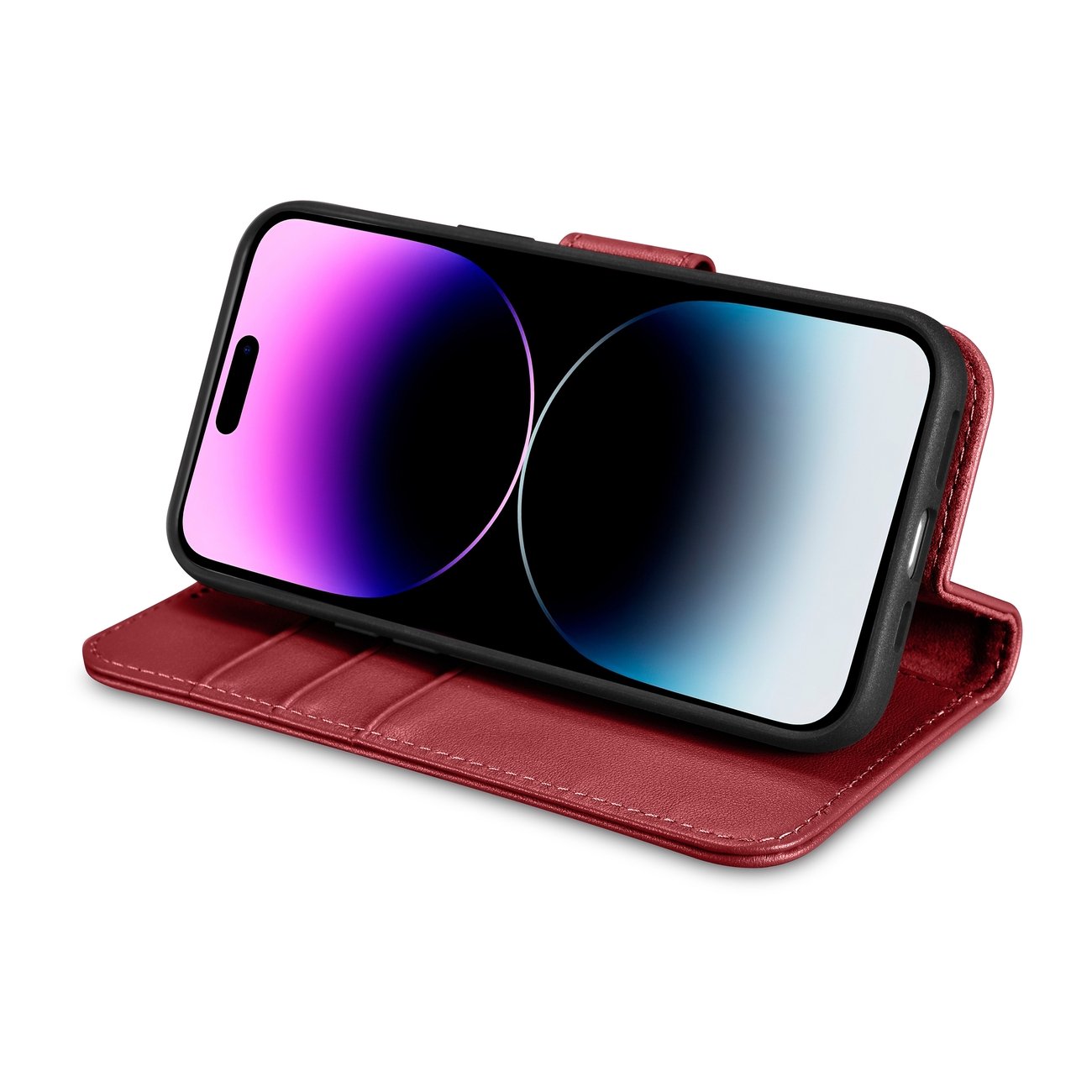Pokrowiec iCarer Wallet Case 2in1 czerwony Apple iPhone 14 Pro / 9