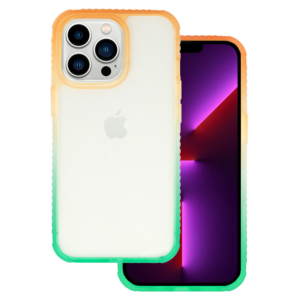Pokrowiec IDEAR Case W15 pomara�czowo-mi�towy Apple iPhone 13 Pro Max / 2
