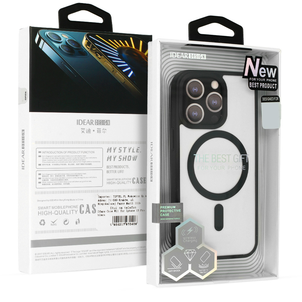 Pokrowiec IDEAR Case W18 Magsafe czarny Apple iPhone 14 Pokrowiec IDEAR Case W18 Magsafe czarny Apple iPhone 14