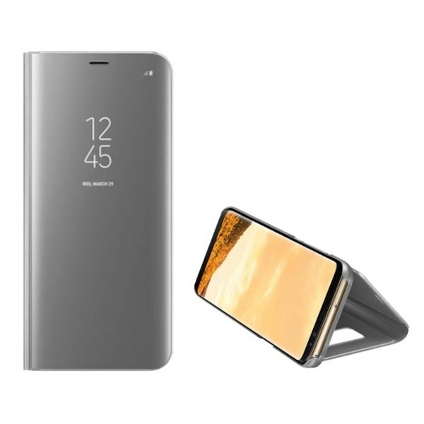 Pokrowiec inteligentny Clear View srebrny Samsung Galaxy A20s