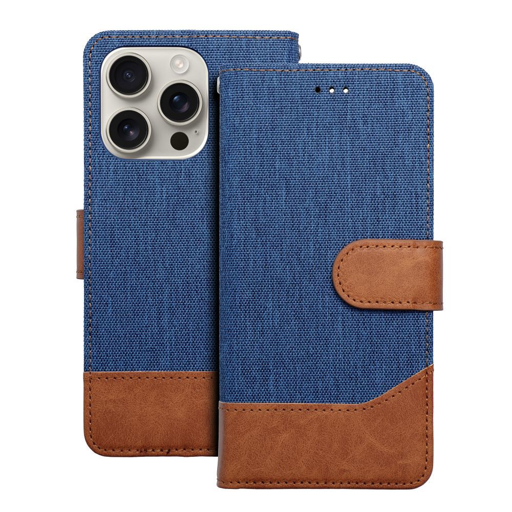 Pokrowiec JEANS Book niebieski Apple iPhone 16 / 5 Pokrowiec JEANS Book niebieski Apple iPhone 16 / 5